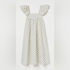 Light Beige with black dots maxi dress
